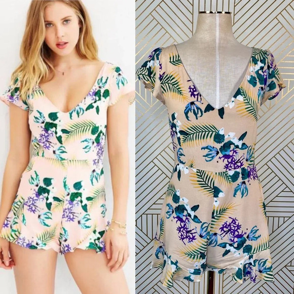 For Love‎ and Lemons Pina Colada Tropical Romper - Picture 1 of 11